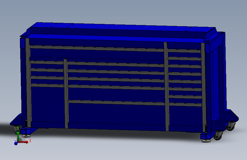 车床底座，带72”工具箱