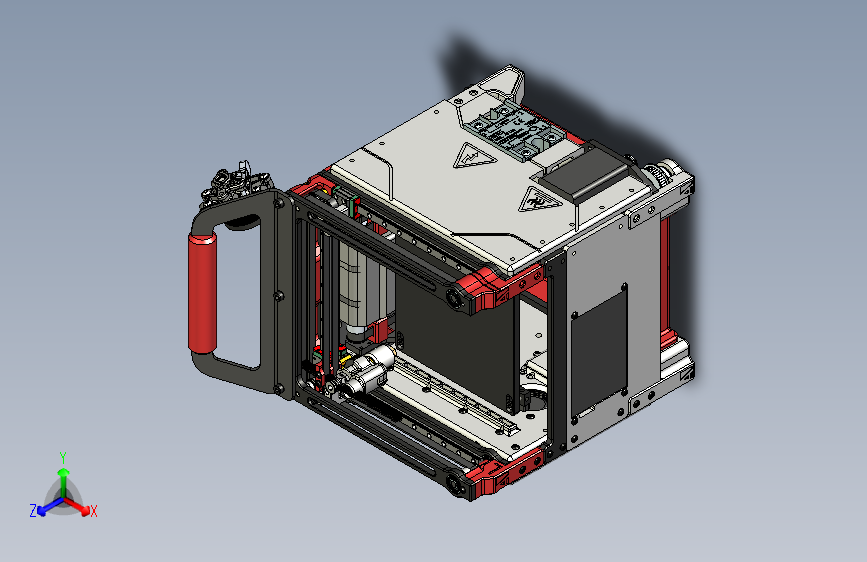 行程122.5×122.5×122.5,目前外形尺寸207×191×222的桌面小型3d打印机
