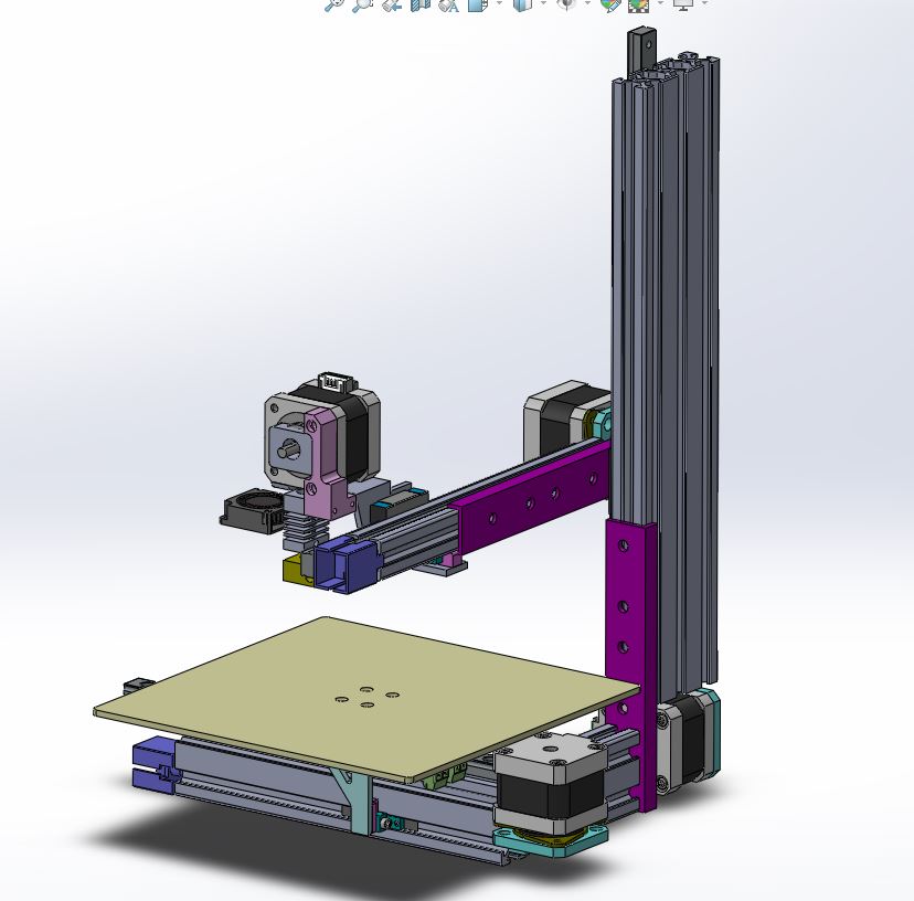 D006--Cetus 3D打印机结构模型三维图纸 Solidworks设计