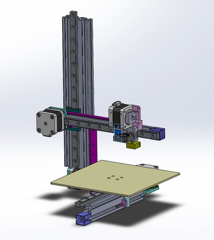 D006--Cetus 3D打印机结构模型三维图纸 Solidworks设计