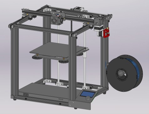 D007--Creality Ender 5 3D打印机结构三维模型图纸 Solidworks 附x_t