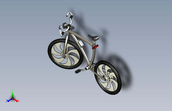 E002--Biciklo Sklop现代自行车模型3D图纸 STEP格式