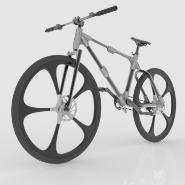 E015--Foldable自行车模型3D图纸 STEP格式