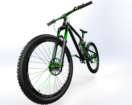 E021--mtb自行车三维建模图纸 solidworks设计 3D数模