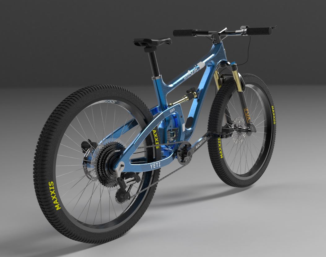 E028--Yeti SB5 Beti山地自行车三维建模图纸 step格式