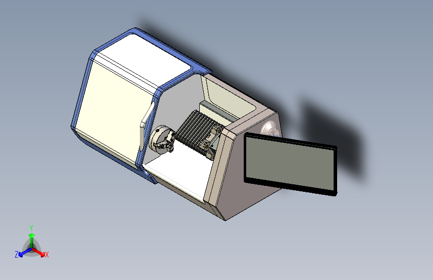 I025--简易Enrico Strona数控微型车床模型3D图纸 Solidworks设计 附x_t