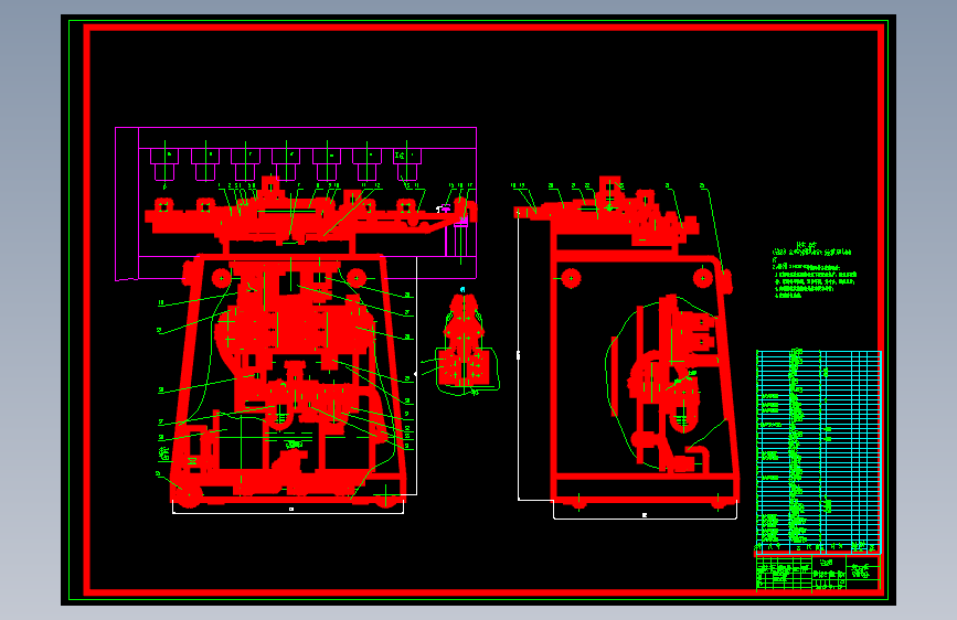 冲床016--多工位冲床专用机械手CAD图纸 dwg格式