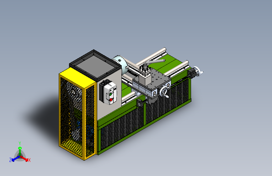 车床010--TORNO CASEIRO车床结构3D图纸 Solidworks设计