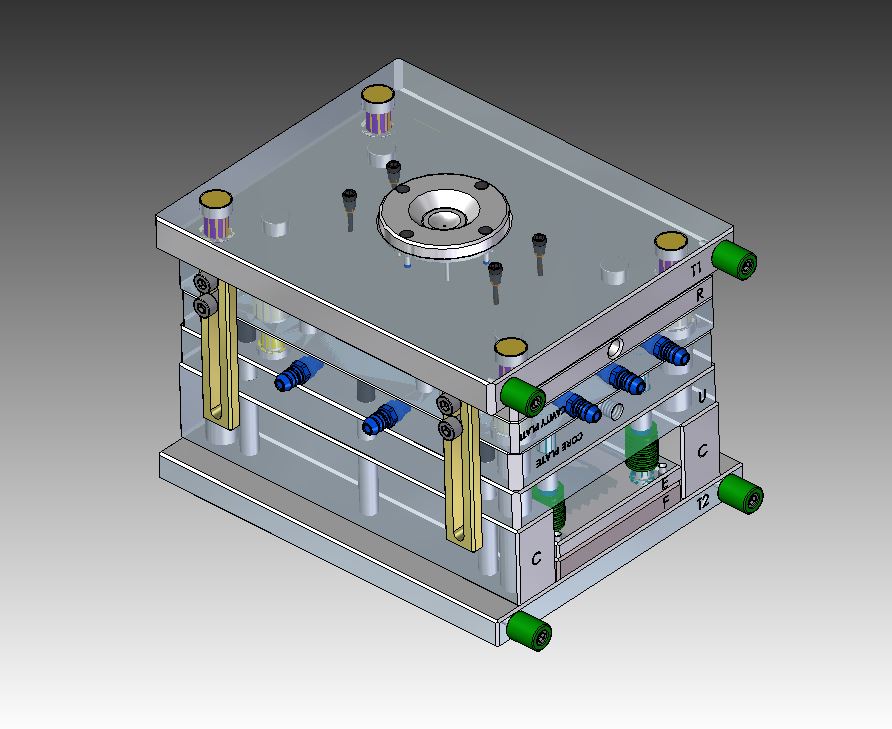 盖类产品注塑模具 solidedge