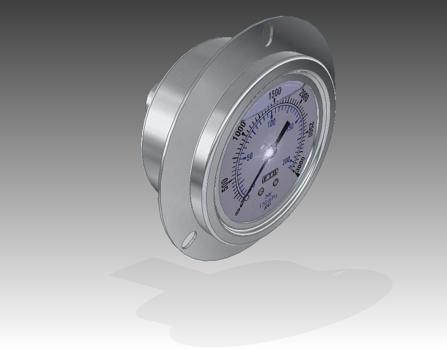 0-3000 PSI 面板压力表