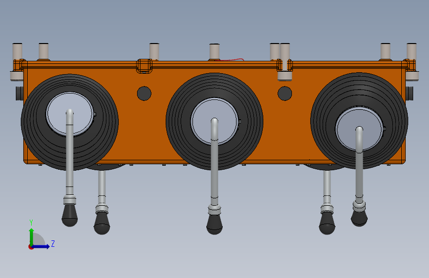 O-Crab六足行走机器人3D数模图纸 Solidworks设计 左侧视图