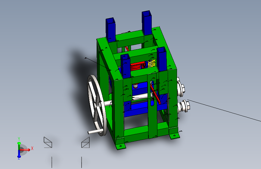 Q010折弯机内部机构3D数模图纸 Solidworks设计