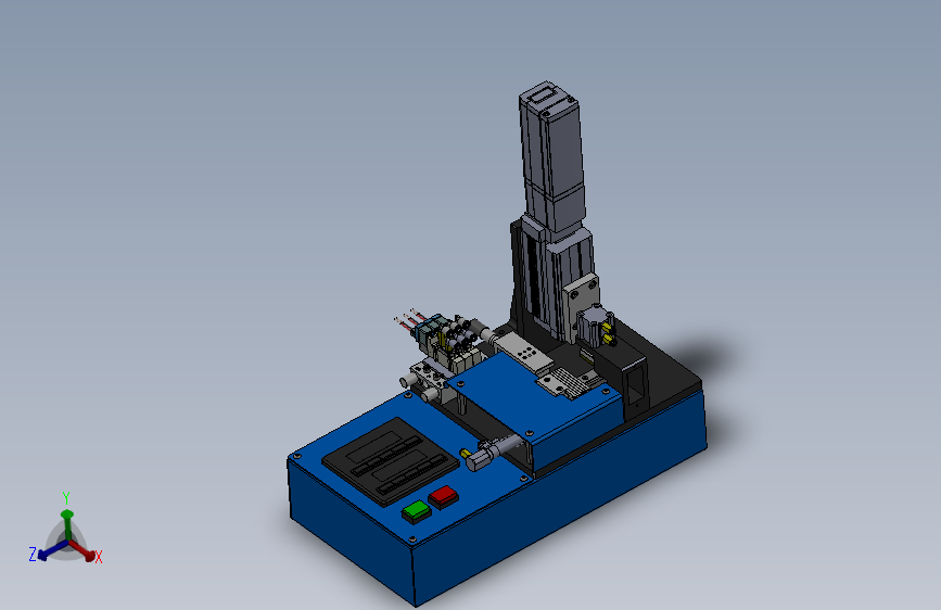 Q024半自动探头弯曲机3D数模图纸 Solidworks设计