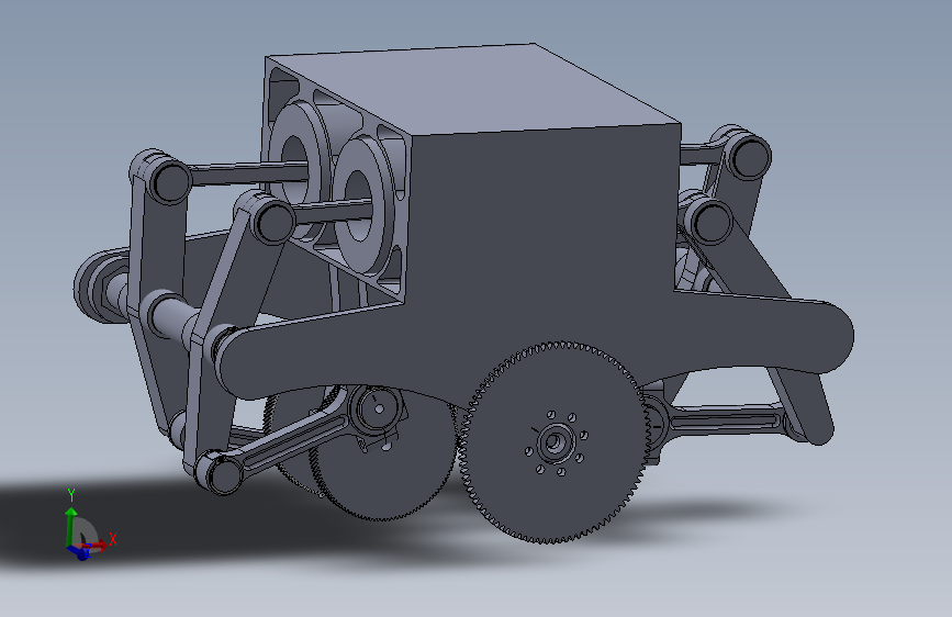 W003创新型汽车发动机曲柄机构3D图纸 Solidworks设计