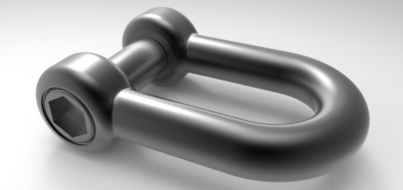 6mm 不锈钢 D 形卸扣