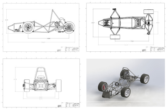 -002--2019 vaughn fsae钢管车架3D数模图纸 Solidworks设计