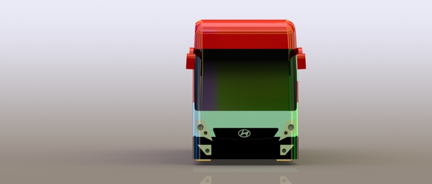 -033--hyundai大巴士公交车简易模型3D图纸 Solidworks设计
