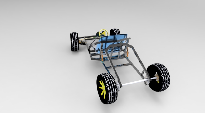 -034--kart-buggy卡丁车简易框架3D图纸 Solidworks2018设计