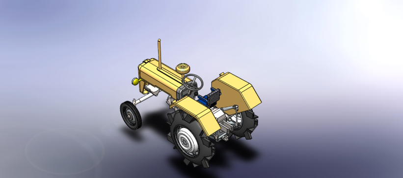 -059--TRACTOR简易拖拉机模型3D图纸 Solidworks设计