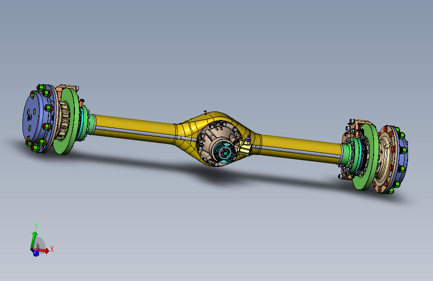 -079--行星刚性车轴3D数模图纸 Solidworks设计 附STEP