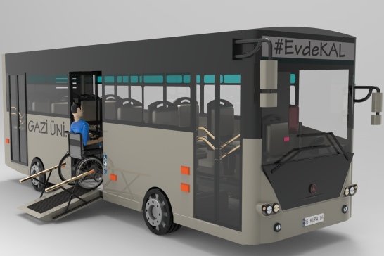 -078--含残疾人坡道的公交车模型3D图纸 Solidworks设计 附IGS