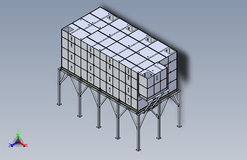 Rice Storage bin大米储存箱3D数模图纸 STEP格式