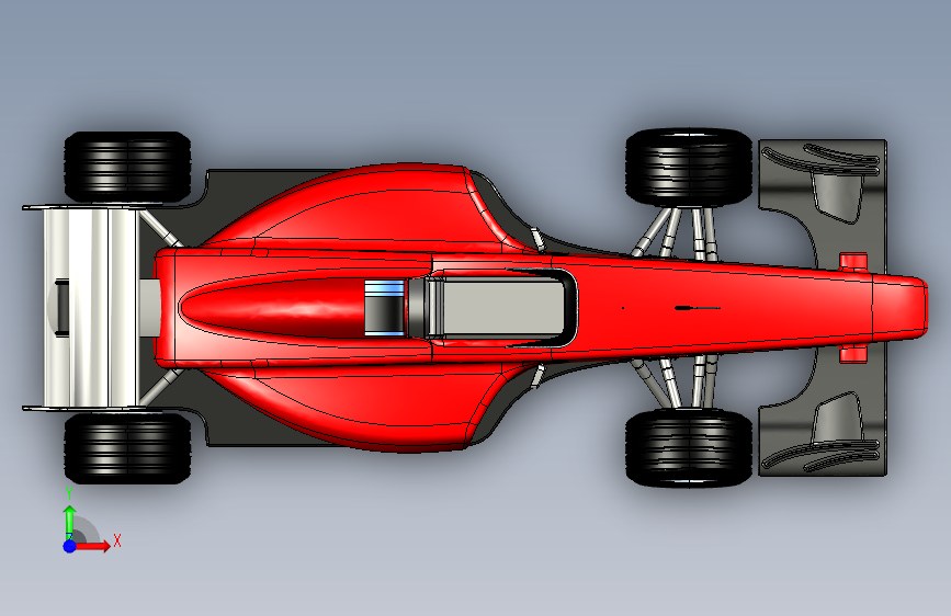F1赛车 正面视图