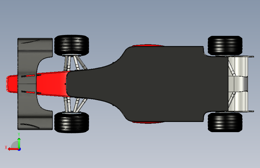 F1赛车 背面视图
