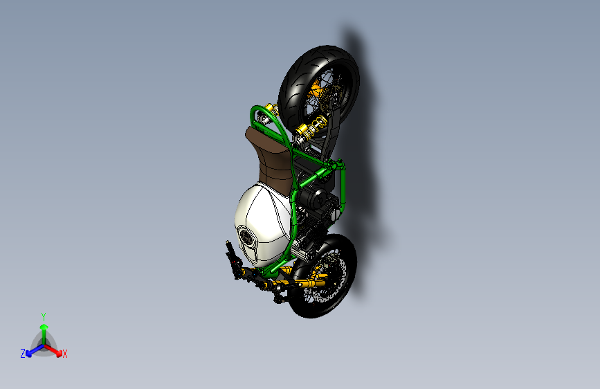 摩托车cb666-motorbike-stp-igs