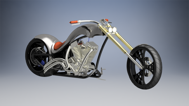 摩托车chopper-motorcycle-stp-igs
