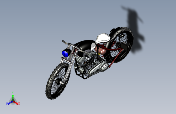 摩托车tracker-panhead-concept-stp格式
