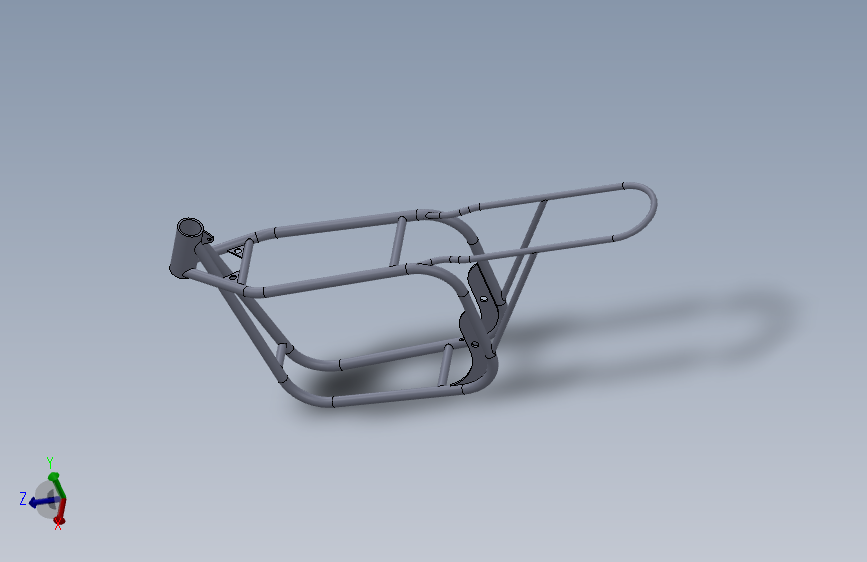 摩托车车架wide-line-featherbed-frame-SolidWorks2010