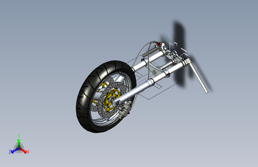 摩托车前叉轱辘suzuki-sv650-front-end-work-in-progress-stp-igs