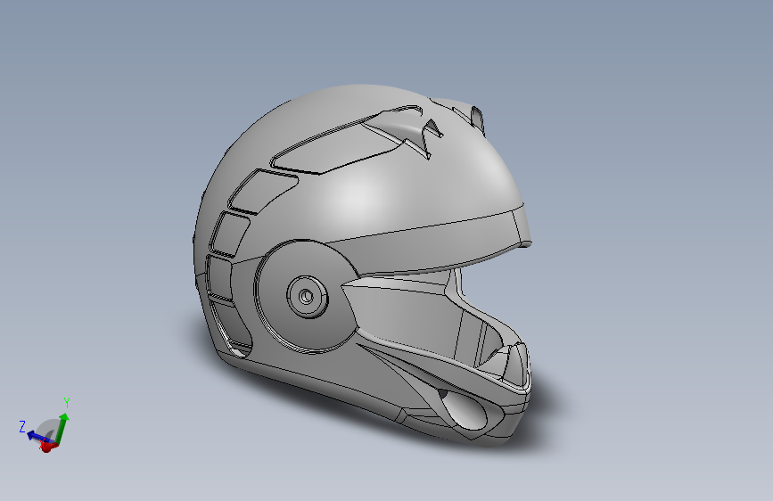 摩托车头盔outer-shell-full-face-helmet-SolidWorks格式