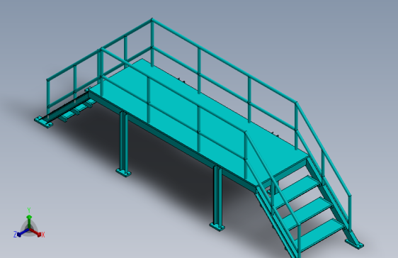 工业楼梯系统的焊件