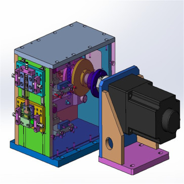 012--凸轮带动铆合平台机构3D图纸 Solidworks设计
