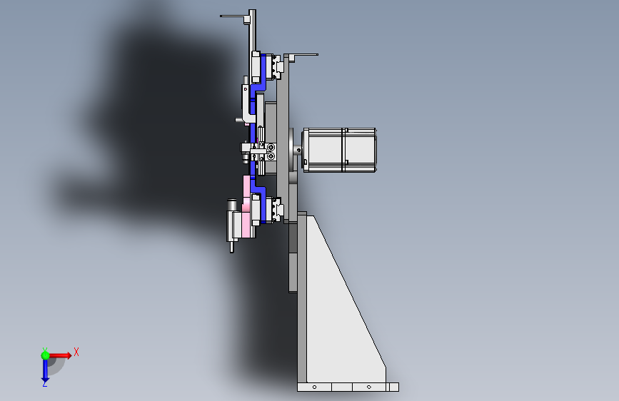 037--3工位凸轮机械手机构3D图纸 Solidworks设计 附STP 俯视图
