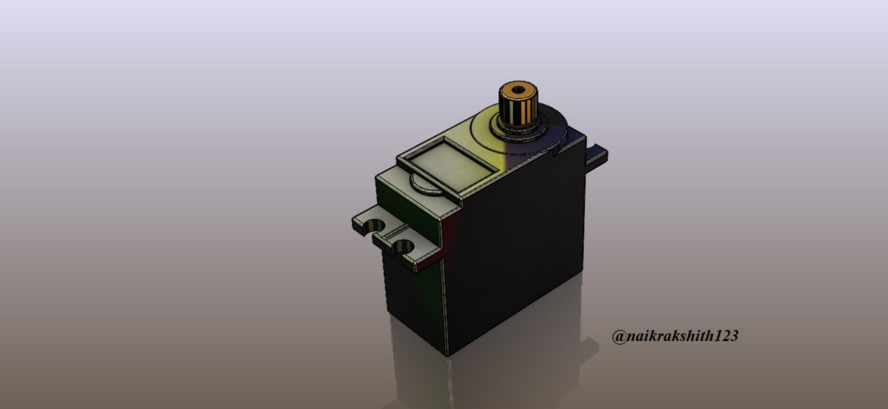 043--ServoMotor伺服马达伺服电动机外形3D图纸 Solidworks设计