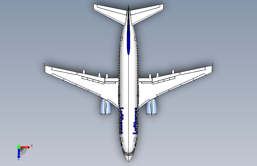 005--B737-700飞机3D模型图纸 Solidworks设计 附IGS STEP格式