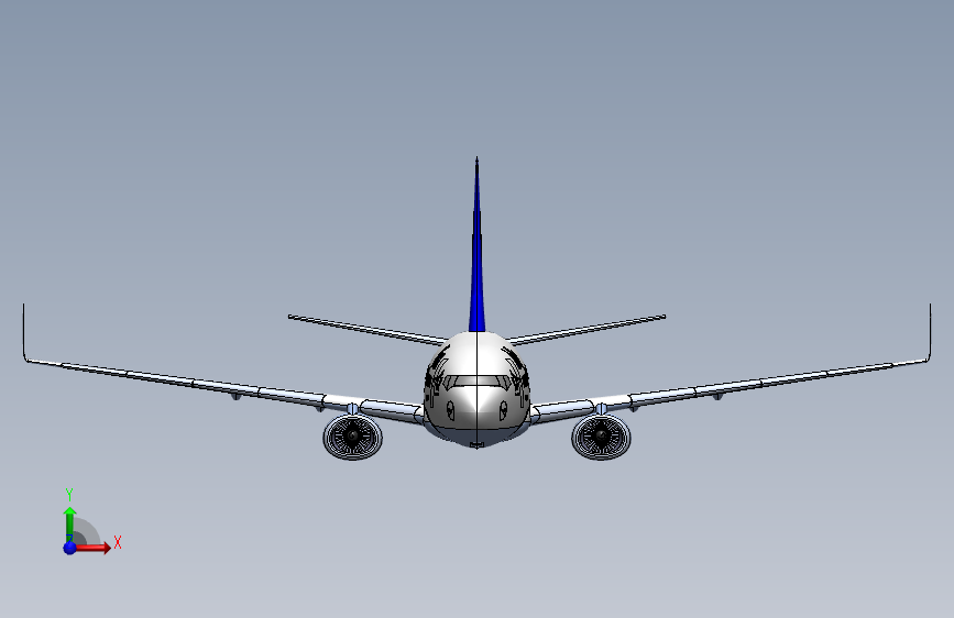 005--B737-700飞机3D模型图纸 Solidworks设计 附IGS STEP格式