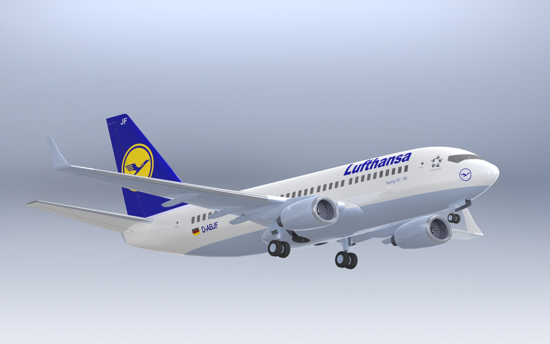 005--B737-700飞机3D模型图纸 Solidworks设计 附IGS STEP格式