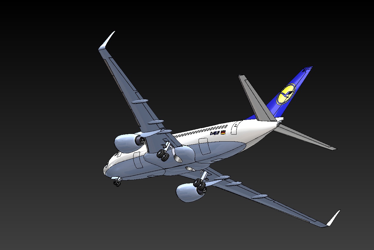 005--B737-700飞机3D模型图纸 Solidworks设计 附IGS STEP格式