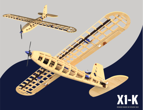017--X1_CONCEPT小型飞机框架结构3D图纸 STP格式