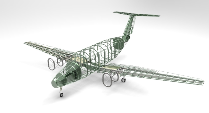 026--豪客比奇空中国王飞机结构建模3D图纸  CATIA设计 附STP格式
