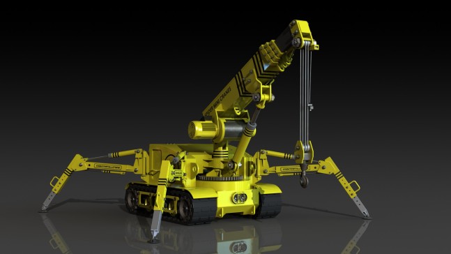 005--蜘蛛履带起重机三维建模图纸 SOLIDWORKS设计