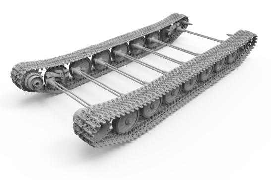 010--1986履带轮结构模型3D图纸 Solidworks设计