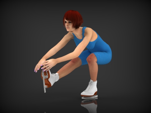 女性坐旋转