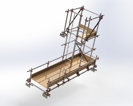 002--andaime tubolar管式脚手架3D数模图纸 Solidworks设计