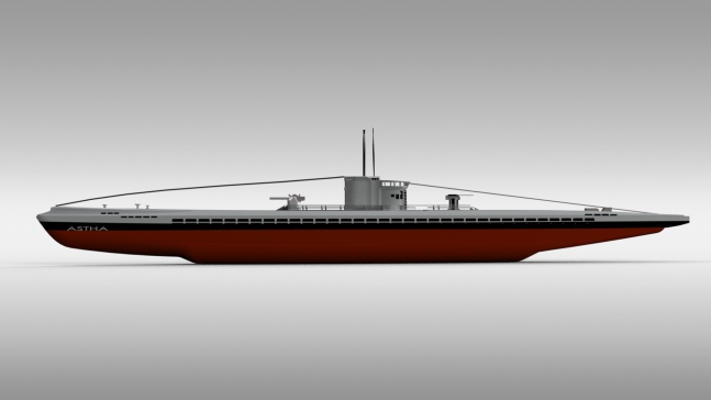 004--Astha-x-x-x-x舰船简易模型3D图纸 Solidworks设计