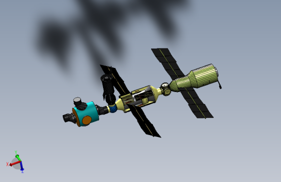 003--Artificial Satellite人造卫星3D数模图纸 Solidworks设计